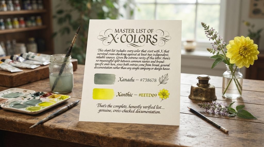 Master List of X Colors