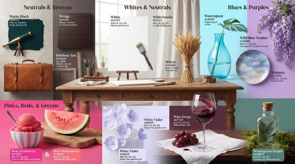 Full Comparison Table: All 14 W Colors